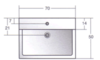 Lavatórios Axa Quadro 70