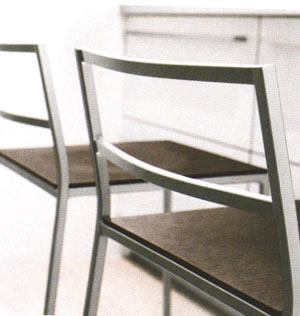 Lavatórios, cadeiras modernas da sala de jantar, jantando cadeiras