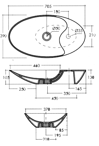 Lavatórios Shape de Scarabeo